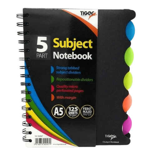 A5 Project Book 5 Subjects Twinwire