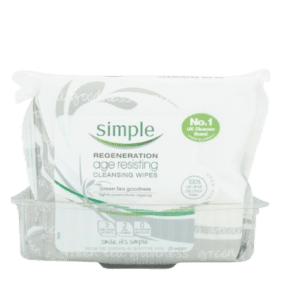 6 x Simple  Age Resisting Cleansing Wipes 25's